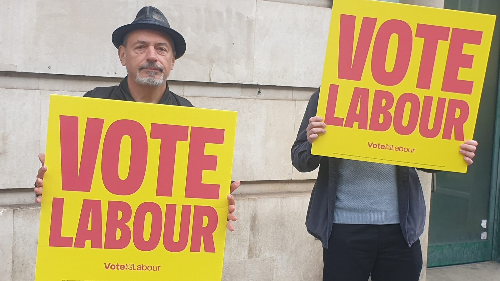 Labour Party campaigners on by-election polling day, Camden Town Library.jpg